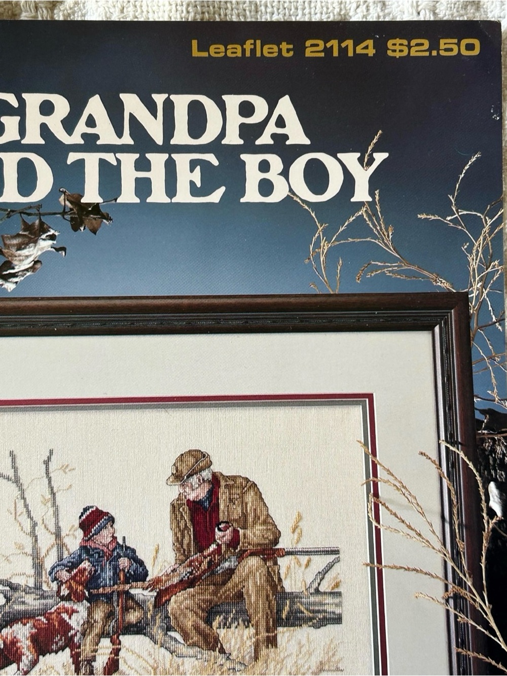 Grandpa and the Boy Cross Stitch Pattern Leaflet 2114- Leisure Arts - (1991) - Picture 4 of 7